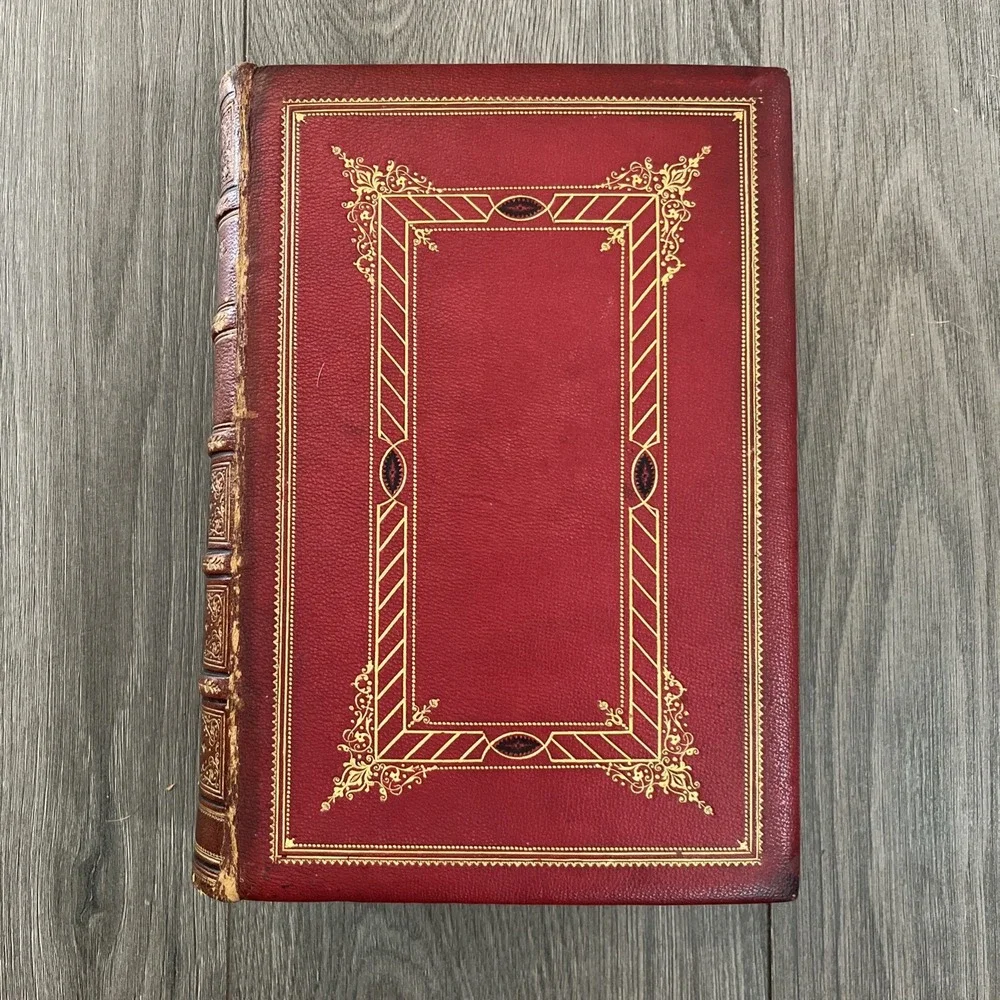 Shakespeare Works Vol 1 Staunton Leather 1866 Ed